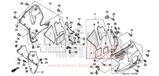 UNTERER WINDLAUF CBR1100XX5 de 2005
